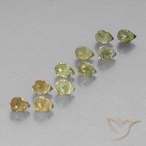 Gemas de Turmalina Multicolor natural de 5.74 ct, Corte Briolette, VS-SI