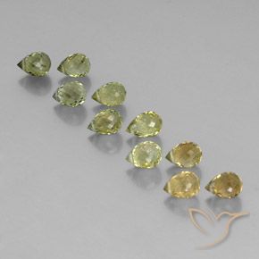 Gemas de Turmalina Multicolor natural de 5.74 ct, Corte Briolette, VS-SI