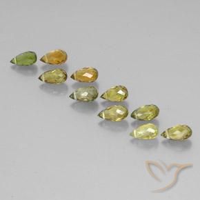 4.90ctw Natural Multicolor turmalina, Corte Briolette, VS-SI