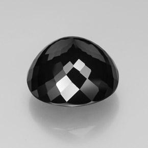 Turmalina chorlo natural de 49,49 ct, corte óvalo, opaco