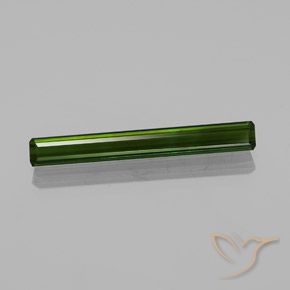 2.65ct Natural Verde oscuro Turmalina, corte esmeralda, VVS