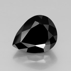 Turmalina Negro natural de 17.04 ct, En forma de pera, Opaco