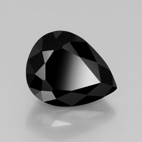 Turmalina Negro natural de 17.04 ct, En forma de pera, Opaco