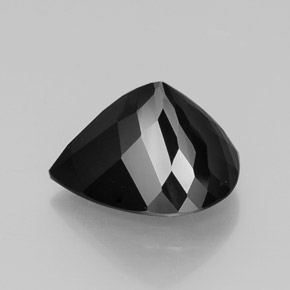 Turmalina Negro natural de 17.04 ct, En forma de pera, Opaco