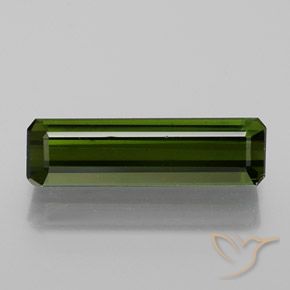 1.62ct Natural Verde bosque Turmalina, corte esmeralda, VS