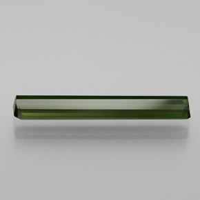 Turmalina Verde oscuro natural de 1.83 ct, corte esmeralda, VVS