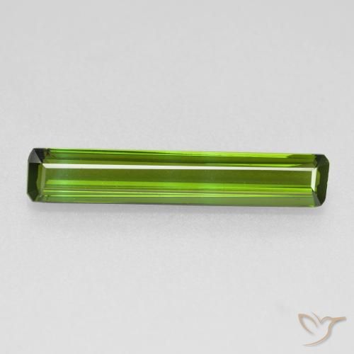 1.53ct Natural Verde alga Turmalina, corte esmeralda, VVS-VS