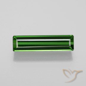 1.60ct Natural Verde bosque Turmalina, corte esmeralda, VVS