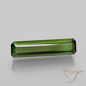 1.29ct Natural Verde terroso Turmalina, corte esmeralda, VS-SI
