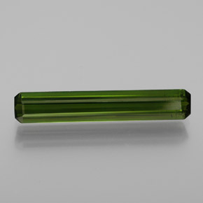 Turmalina Verde oscuro natural de 1.76 ct, corte esmeralda, VS-SI