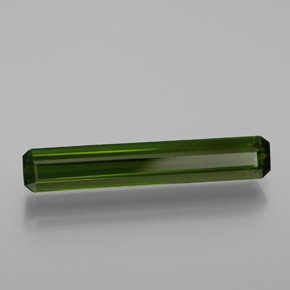Turmalina Verde oscuro natural de 1.76 ct, corte esmeralda, VS-SI