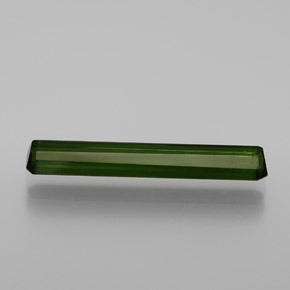 Turmalina Verde oscuro natural de 1.76 ct, corte esmeralda, VS-SI