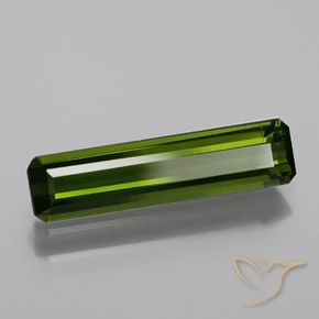 Turmalina Verde oscuro natural de 1.29 ct, Corte Octágono / Esmeralda, VS-SI
