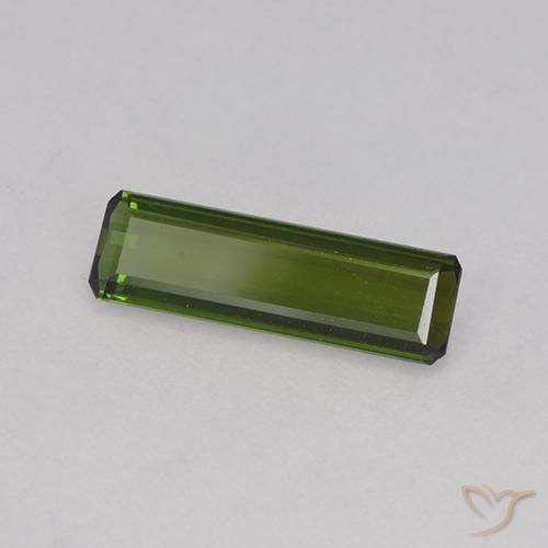 Turmalina Verde oscuro natural de 1.09 ct, Corte Octágono / Esmeralda, VVS