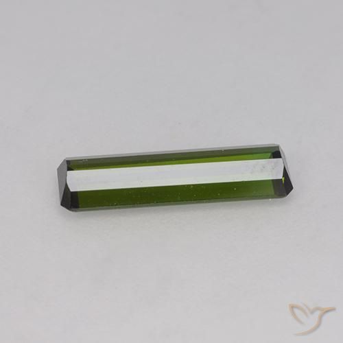 Turmalina Verde oscuro natural de 1.09 ct, Corte Octágono / Esmeralda, VVS