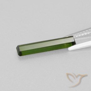 Turmalina Verde oscuro natural de 1.60 ct, Corte Octágono / Esmeralda, VVS-VS