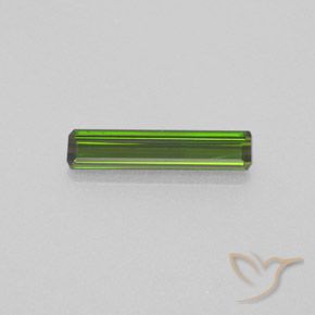 1.24ct Natural Verde medio Turmalina, corte esmeralda, VVS