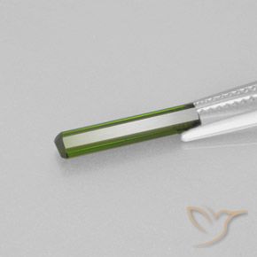 Turmalina Verde medio natural de 1.24 ct, Corte Octágono / Esmeralda, VVS