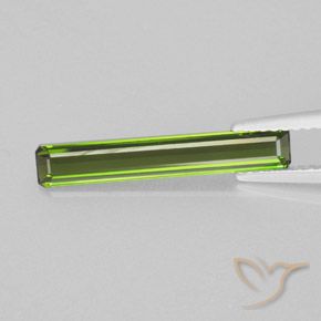1.25ct Natural Verde cálido Turmalina, corte esmeralda, VVS