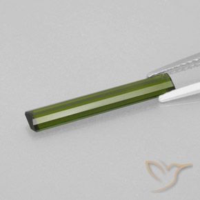 Turmalina Verde cálido natural de 1.25 ct, Corte Octágono / Esmeralda, VVS