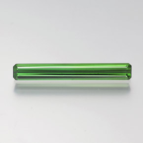 Turmalina verde natural de 1,25 ct, corte esmeralda, VVS-VS
