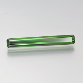 Turmalina verde natural de 1,25 ct, corte esmeralda, VVS-VS