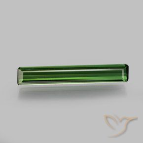 1.45ct Natural Verde oscuro medio Turmalina, corte esmeralda, VVS-VS