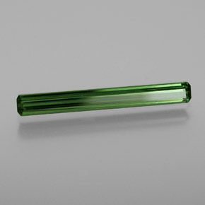 Turmalina Verde oscuro natural de 1.13 ct, corte esmeralda, VS-SI