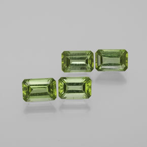 Gemas de Turmalina Verde bosque natural de 2.32 ct, corte esmeralda, VS
