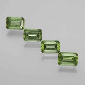 Gemas de Turmalina Verde bosque natural de 2.32 ct, corte esmeralda, VS
