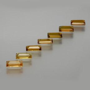 Gemas de turmalina marrón medio natural de 2,39 ct, corte baguette, VS