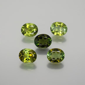Gemas de Turmalina Verde alga natural de 2.87 ct, Corte Óvalo, VVS-VS