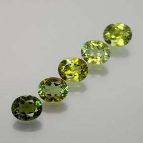 Gemas de Turmalina Verde alga natural de 2.87 ct, Corte Óvalo, VVS-VS