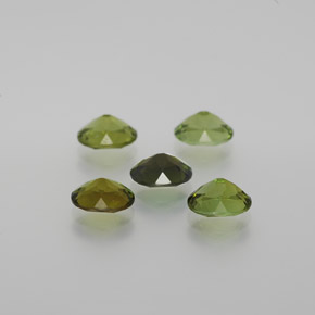 Gemas de Turmalina Verde alga natural de 2.87 ct, Corte Óvalo, VVS-VS