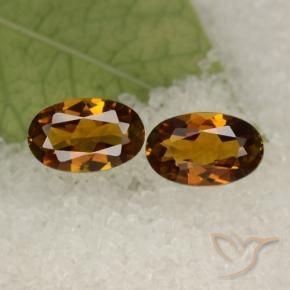 Gemas de Turmalina Marrón oscuro medio natural de 1.74 ct, Ovalada, VVS