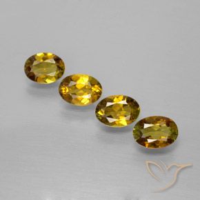 Gemas de Turmalina Dorado oscuro natural de 2.80 ct, Ovalada, VVS-VS