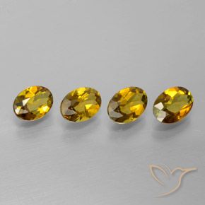 Gemas de Turmalina Dorado oscuro natural de 2.80 ct, Ovalada, VVS-VS