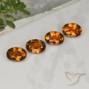 Gemas de Turmalina Naranja marrón intenso natural de 3.04 ct, Ovalada, VVS