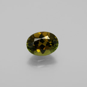 Turmalina verde oscuro natural de 1,28 ct, corte óvalo, VS