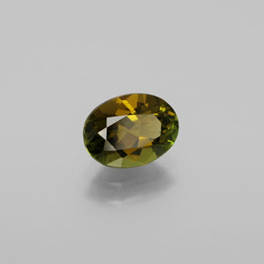 Turmalina verde oscuro natural de 1,28 ct, corte óvalo, VS