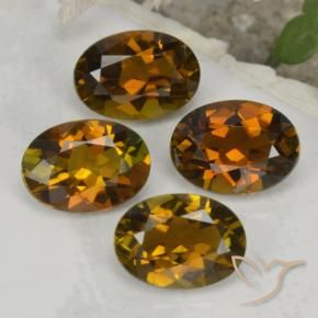 Gemas de Turmalina Marrón cálido natural de 3.01 ct, Ovalada, VVS-VS