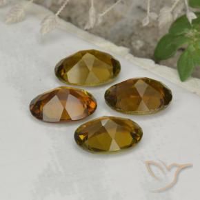 Gemas de Turmalina Marrón cálido natural de 3.01 ct, Ovalada, VVS-VS