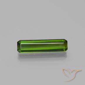 2.16ct Natural Verde terroso Turmalina, corte esmeralda, VS-SI