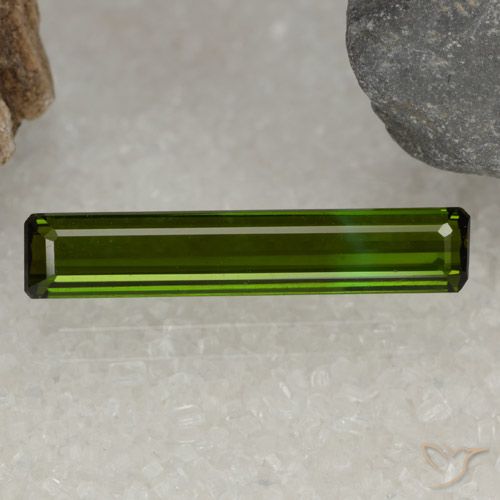 2.01ct Natural Verde bosque Turmalina, corte esmeralda, VVS-VS