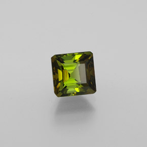 Turmalina verde marrón natural de 1,45 ct, corte esmeralda, VS