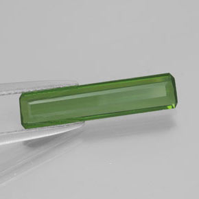 Turmalina Verde terroso natural de 1.75 ct, corte esmeralda, VVS