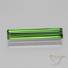 1.25ct Natural Verde oscuro Turmalina, corte esmeralda, VVS