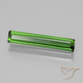 Turmalina Verde oscuro natural de 1.25 ct, Corte Octágono / Esmeralda, VVS