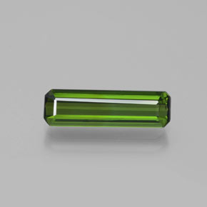 Turmalina verde oscuro natural de 1,79 ct, corte esmeralda, VVS-VS
