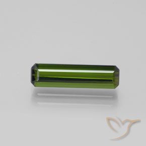 1.52ct Natural Verde oscuro Turmalina, corte esmeralda, VVS-VS